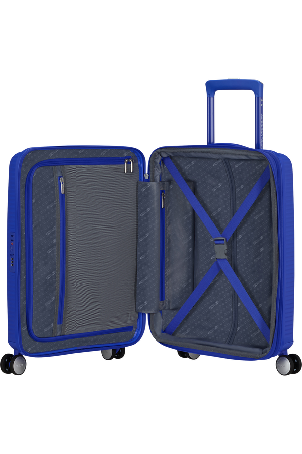 American Tourister SoundBox Spinner Expandable 55cm  Cobalt Blue American Tourister SoundBox Spinner Expandable 55cm  Cobalt Blue