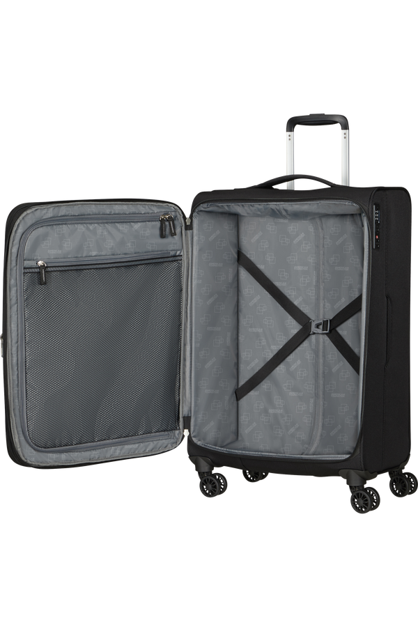 American Tourister Aerospin Spinner Expandable M  Čern&aacute;