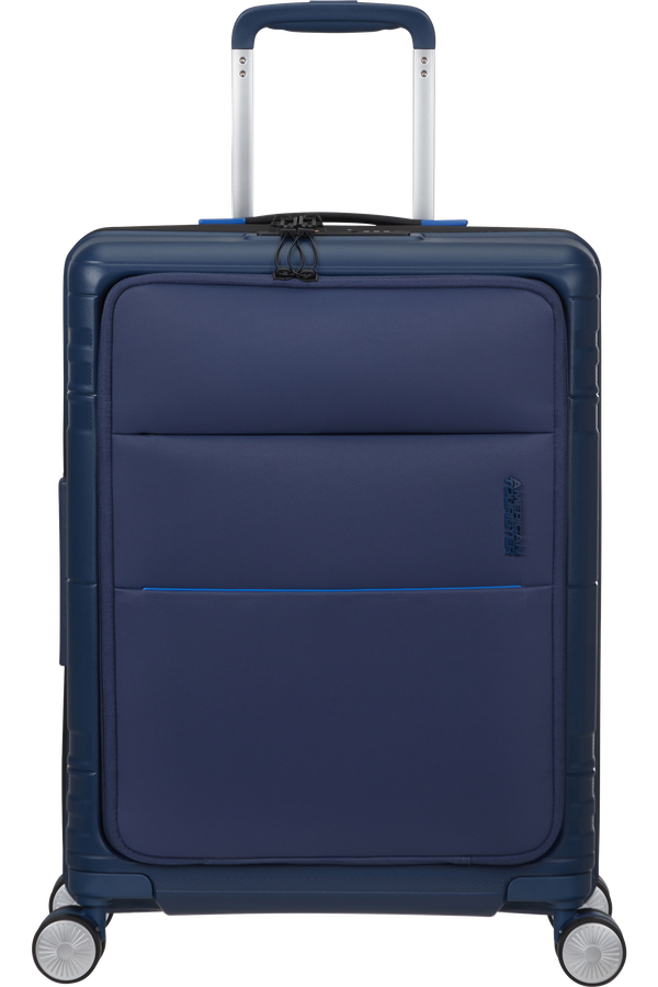 American Tourister Hello Cabin Spinner TSA 55cm  Ryz&iacute; n&aacute;mořn&iacute; modr&aacute;