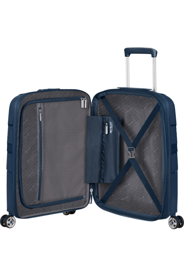 American Tourister Starvibe Spinner Expandable TSA 55cm Námořní modrá