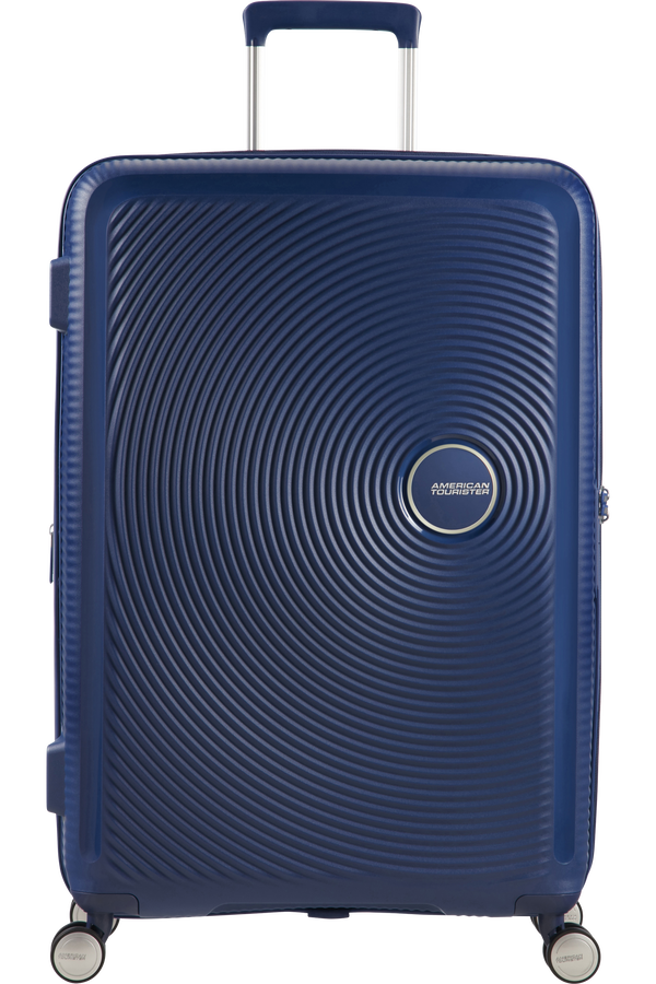 American Tourister Soundbox Spinner, rozšířitelný, 67 cm, půlnoční námořní modrá