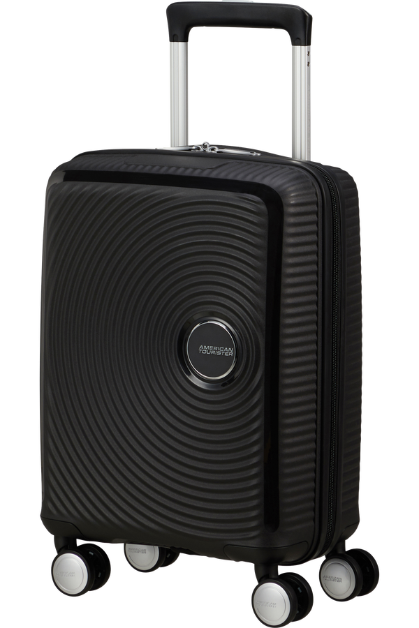 American Tourister Soundbox Mini Spinner 47cm  Temná černá American Tourister Soundbox Mini Spinner 47cm  Temná černá