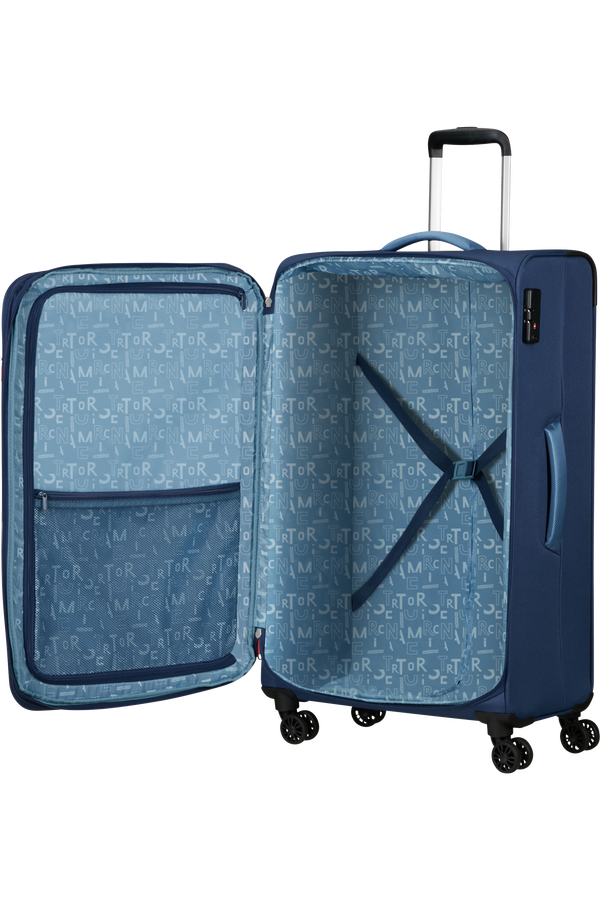 American Tourister Pulsonic Spinner Expandable 81cm  Combat Navy