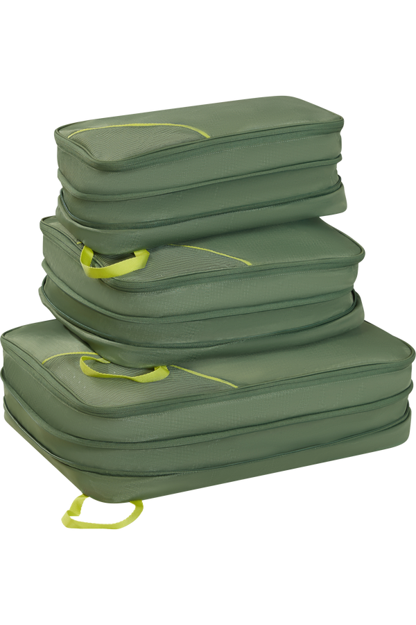 Packing Cubes Sada 3 balic&iacute;ch kostek | American Tourister American Tourist. Ta Packing Cubes S/M/L  Olive/Lime