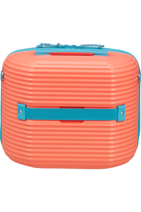 American Tourister Rollio Beauty Case  Coral/Blue American Tourister Rollio Beauty Case  Coral/Blue