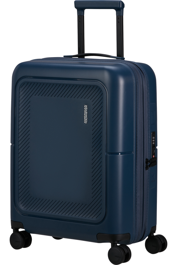American Tourister DashPop Spinner Expandable TSA 55cm Půlnočn&iacute; modr&aacute;