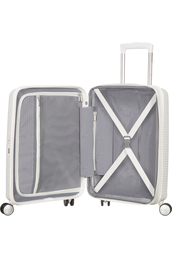 American Tourister Soundbox Spinner(4 kolečka) roz&scaron;iřiteln&yacute; 55cm Pure White