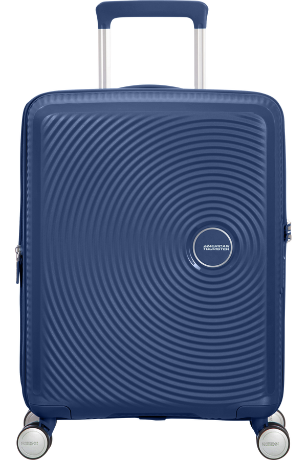American Tourister Soundbox Spinner, roz&scaron;&iacute;řiteln&yacute;, 55&nbsp;cm, půlnočn&iacute; n&aacute;mořn&iacute; modr&aacute;